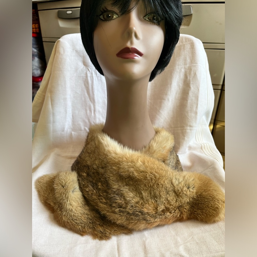 Vintage Authentic Soft Fur Stole. Hand sewn backing.